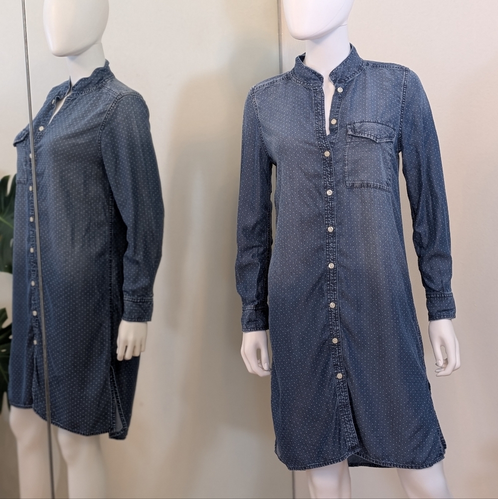 MOVING SALE Current Elliott Cardinal Dress Super Soft Chambray Dress Size 2